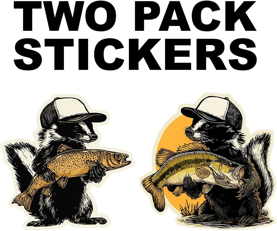 American badger FISHING STICKER