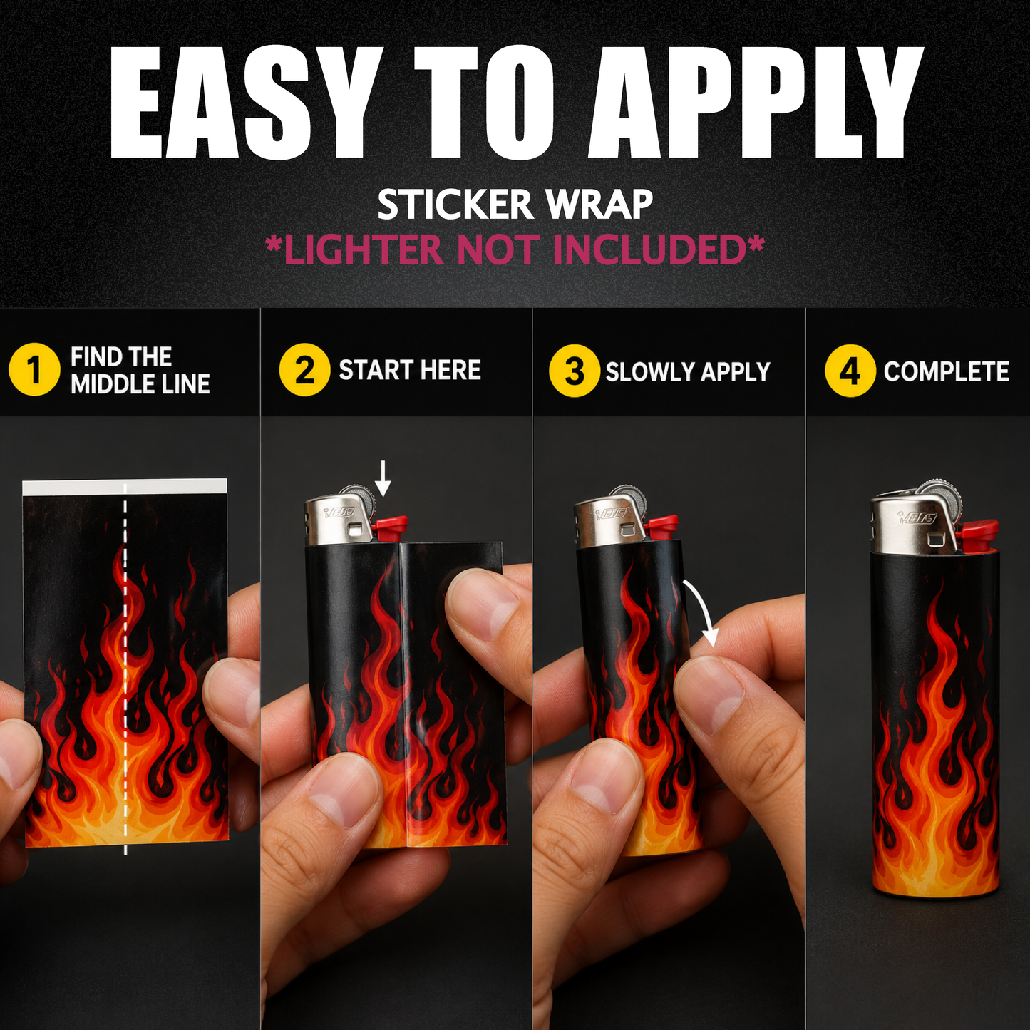 Custom Photo Lighter Wrap Skins Personalized Sticker Covers for Standard Lighters