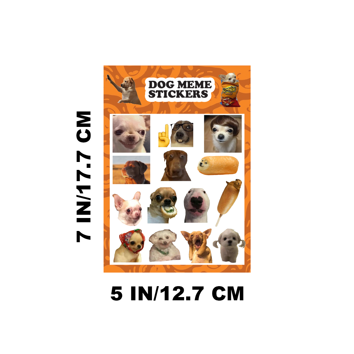 3-Pack Funny Dog Meme Vinyl Stickers