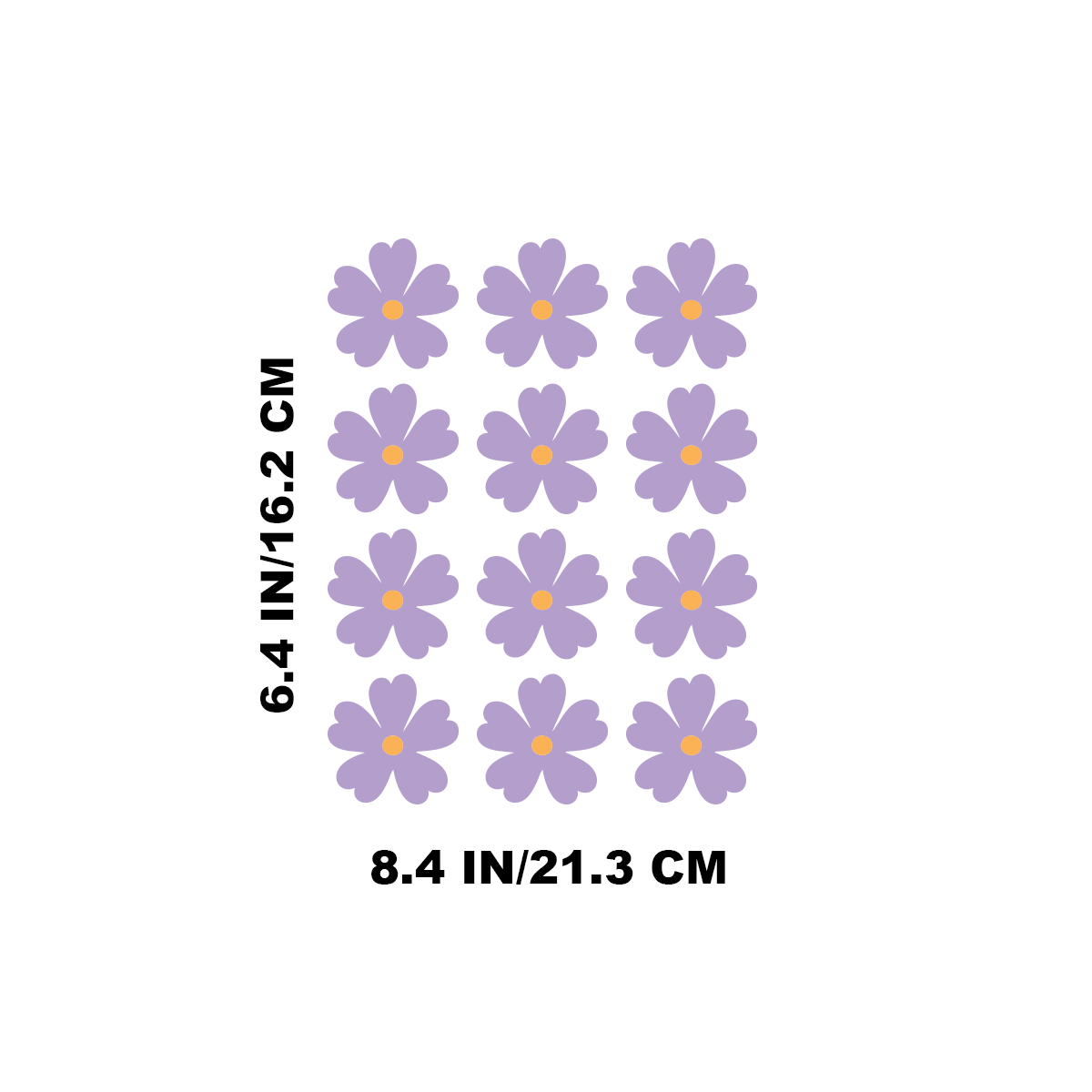 white flowers 12 pack sticker
