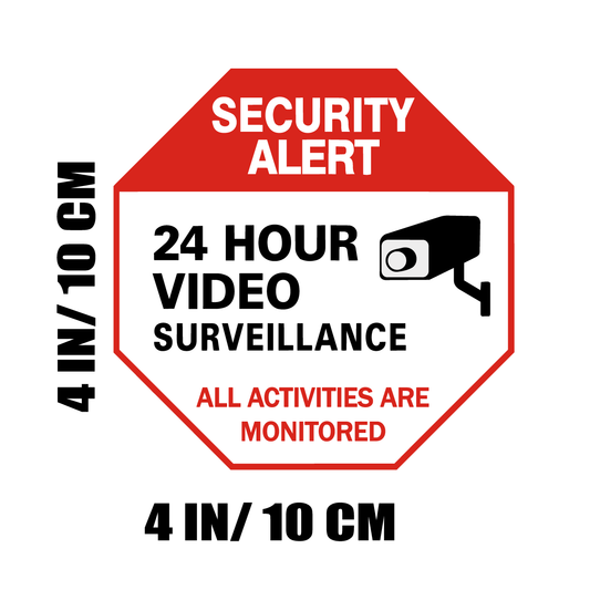 Security Alert sticker 4 PACK