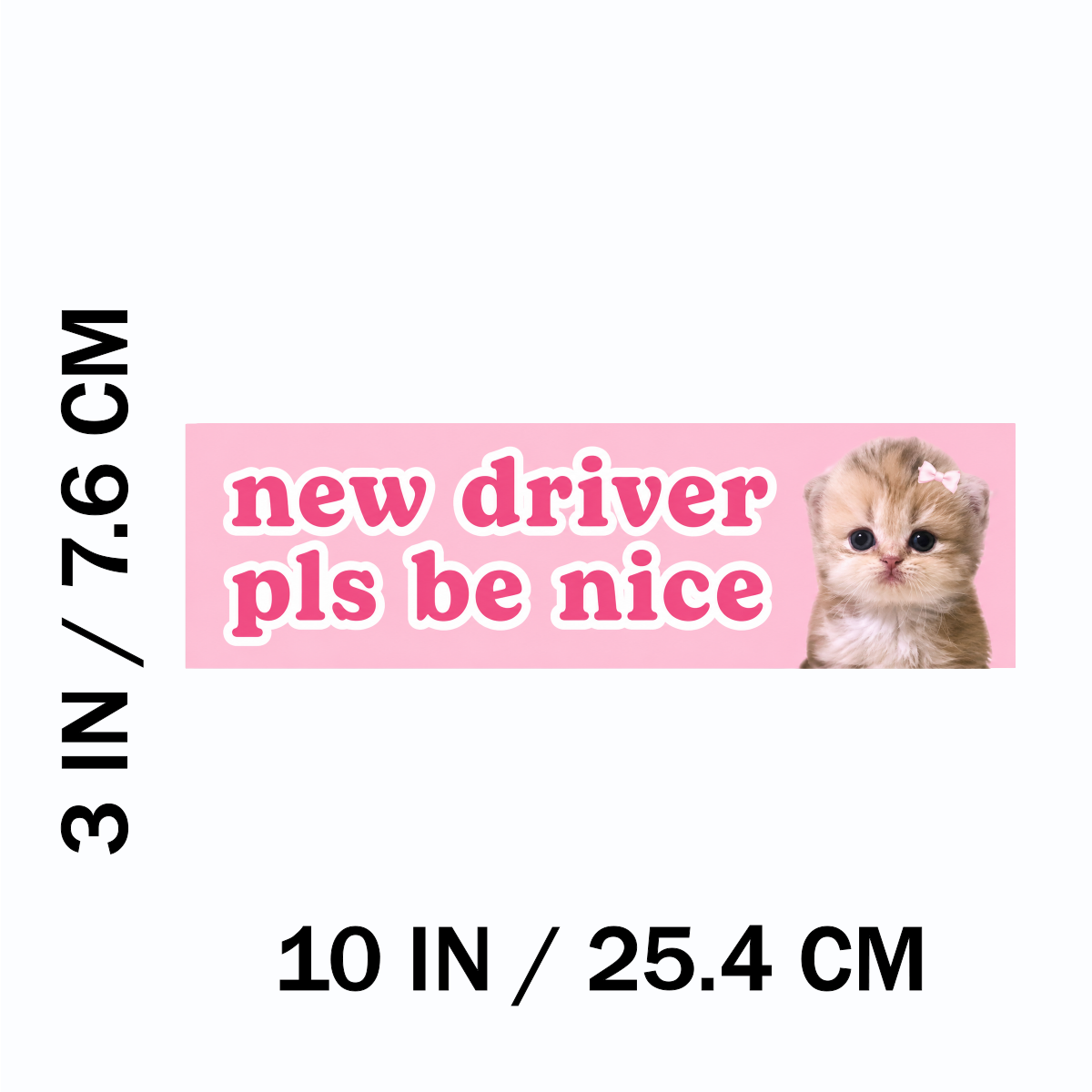 Funny Driving Bumper Colorful Weather and Water Resistant Vinyl Sticker 10" in Width