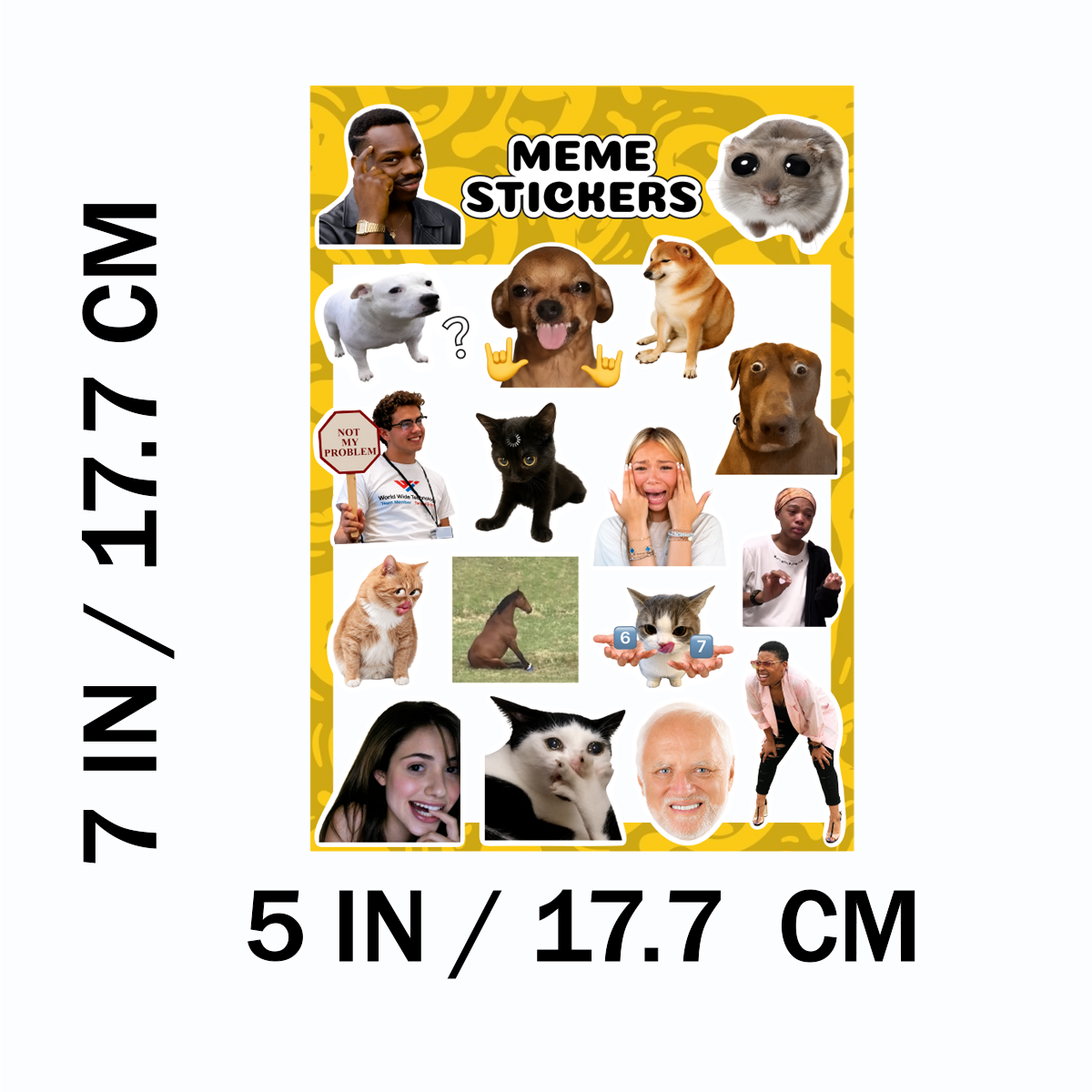 3-Pack Funny Meme Vinyl Stickers