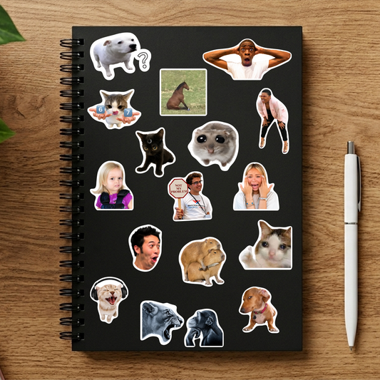3-Pack Funny Meme Vinyl Stickers