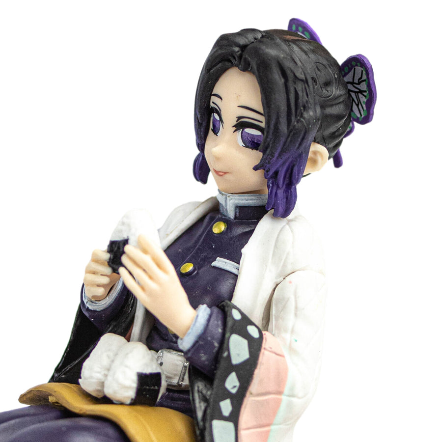 Shinobu Kocho Demon Slayer Sitting Pose with Rice Balls Anime Statue Toy Figurine Collectible