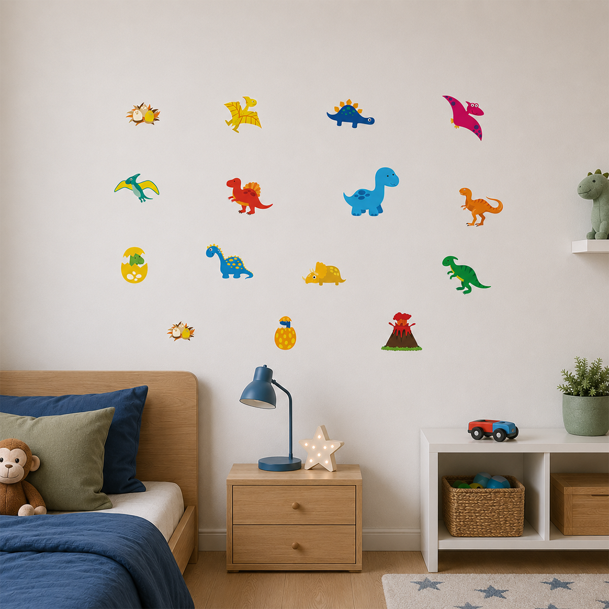 Cute Animal Wall Decals Stickers Baby Nursery Boys Bedroom Playroom Wall Decor Gifts for Kids