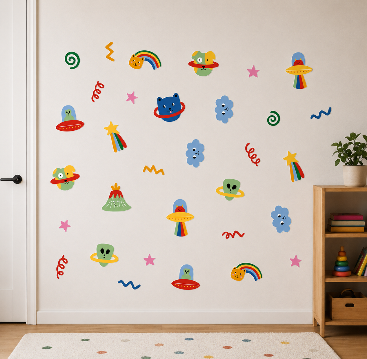 Cute Animal Wall Decals Stickers Baby Nursery Boys Bedroom Playroom Wall Decor Gifts for Kids