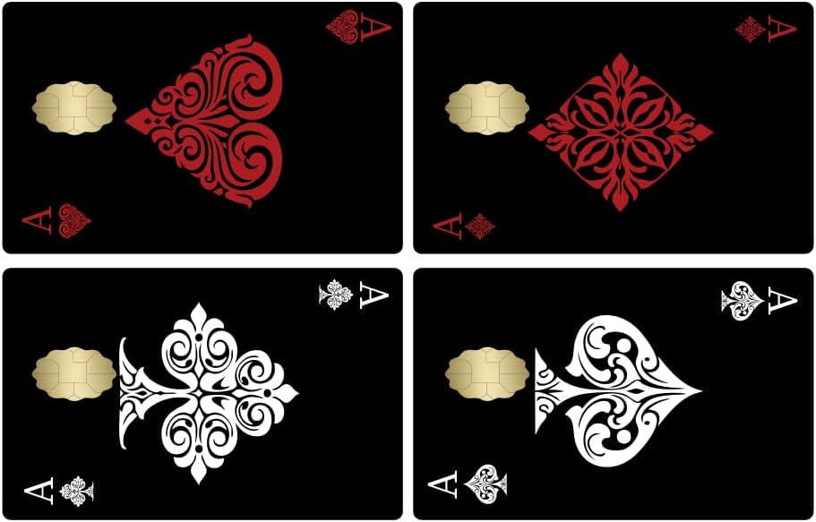 Poker Black Credit Debit Card Adhesive Vinyl Skin Small Window