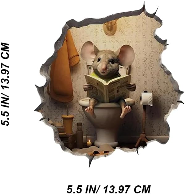 Cute Mouse in Bathroom Funny
