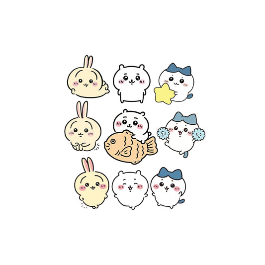 Cute Chika Stickers for Cars Laptop Skateboard Wall Decor UV Resistant (9 Mini Stickers)
