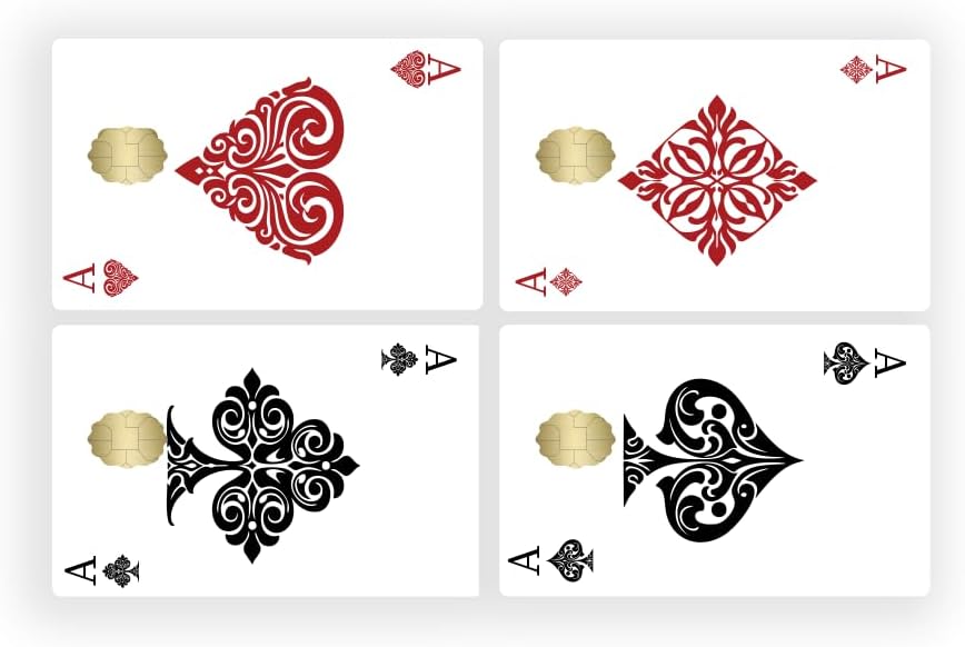 Poker Credit Debit Card Adhesive Vinyl Small Window