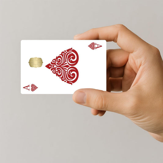 Poker Credit Debit Card Adhesive Vinyl  Big Window