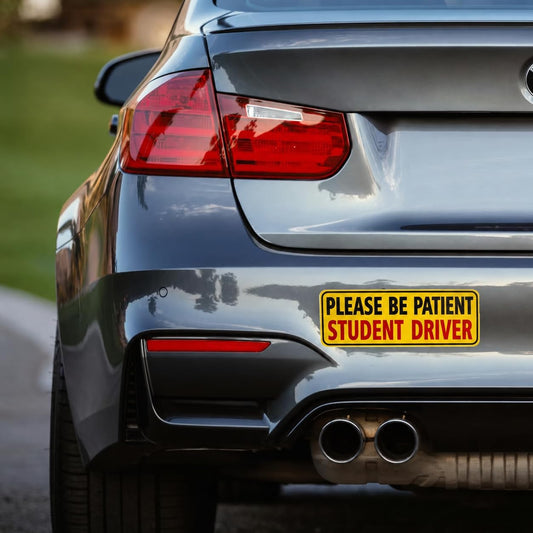 2-Pack New Student Driver Please Be Patient Safety Warning Vinyl Bumper Sticker 6" in Width