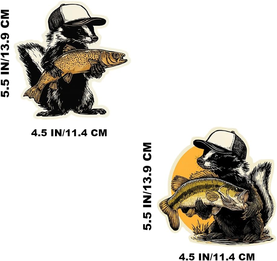 American badger FISHING STICKER
