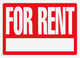 FOR RENT SIGN STICKER 2-Pack
