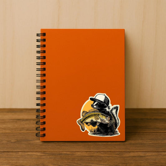 American badger FISHING STICKER