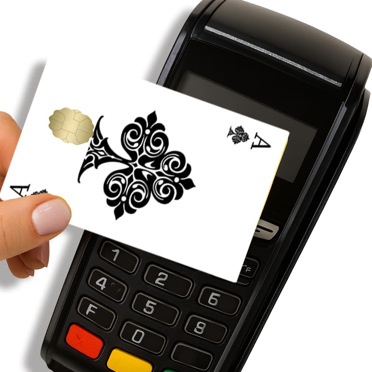 Poker Credit Debit Card Adhesive Vinyl Small Window