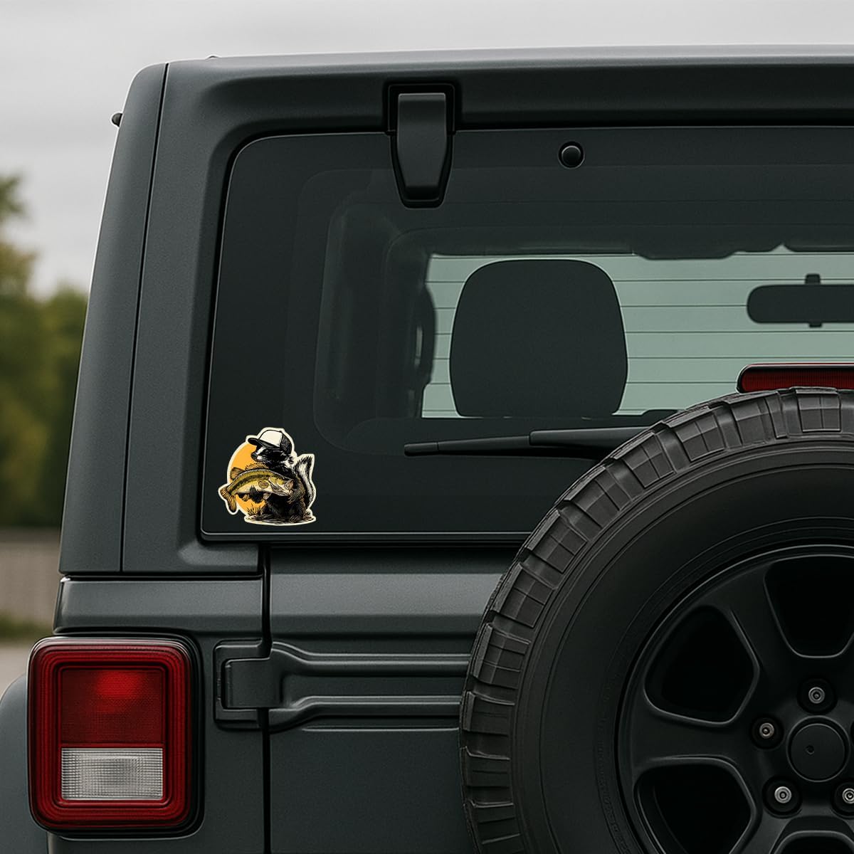 American badger FISHING STICKER