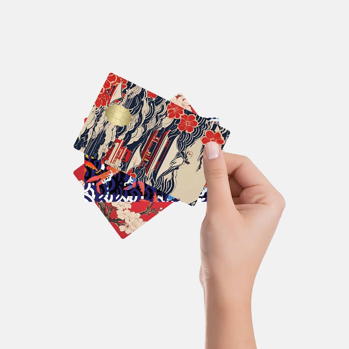 JAPANISE Credit Debit Card Adhesive Vinyl Skin Small Window