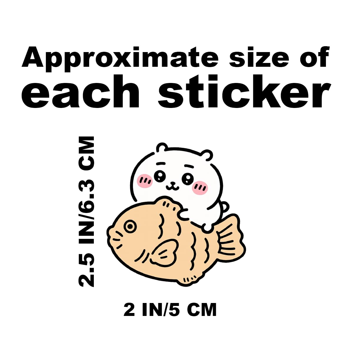 Cute Chika Stickers for Cars Laptop Skateboard Wall Decor UV Resistant (9 Mini Stickers)