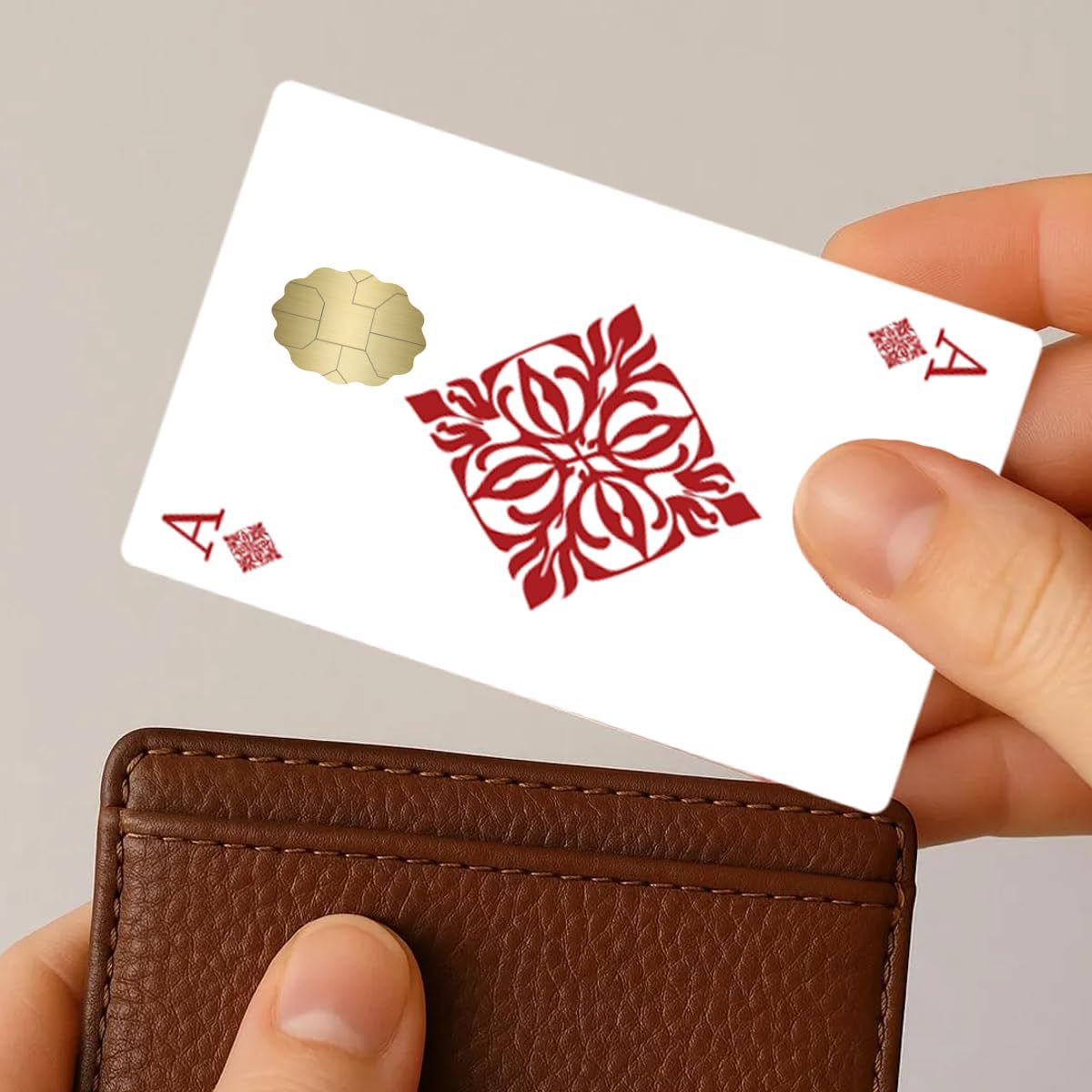 Poker Credit Debit Card Adhesive Vinyl Small Window