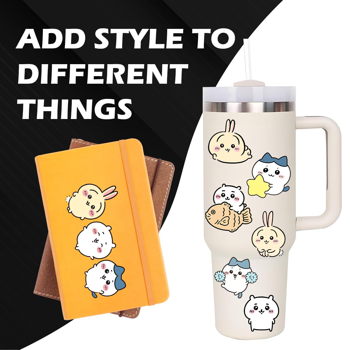 Cute Chika Stickers for Cars Laptop Skateboard Wall Decor UV Resistant (9 Mini Stickers)