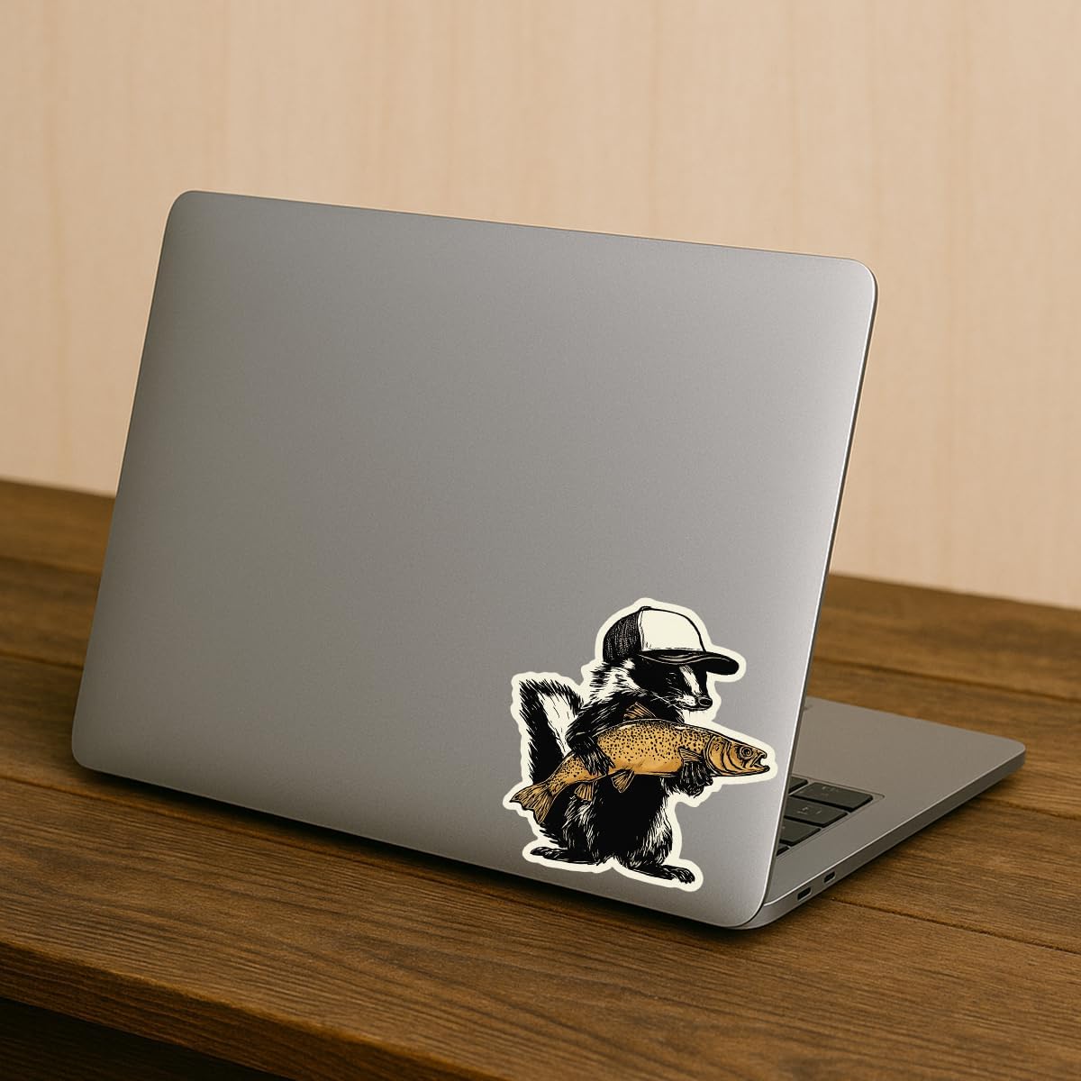 American badger FISHING STICKER