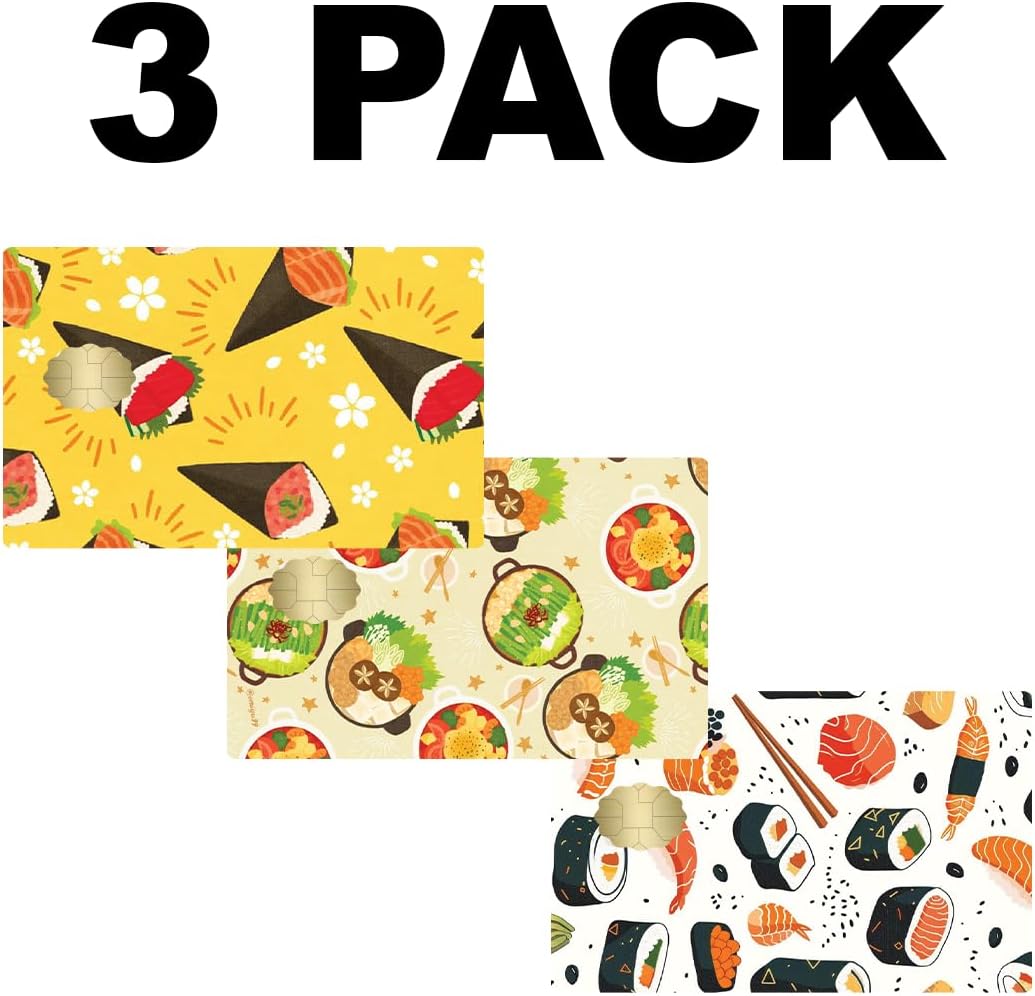 JAPANISE FOOD Credit Debit Card Adhesive Vinyl Skin Small Window