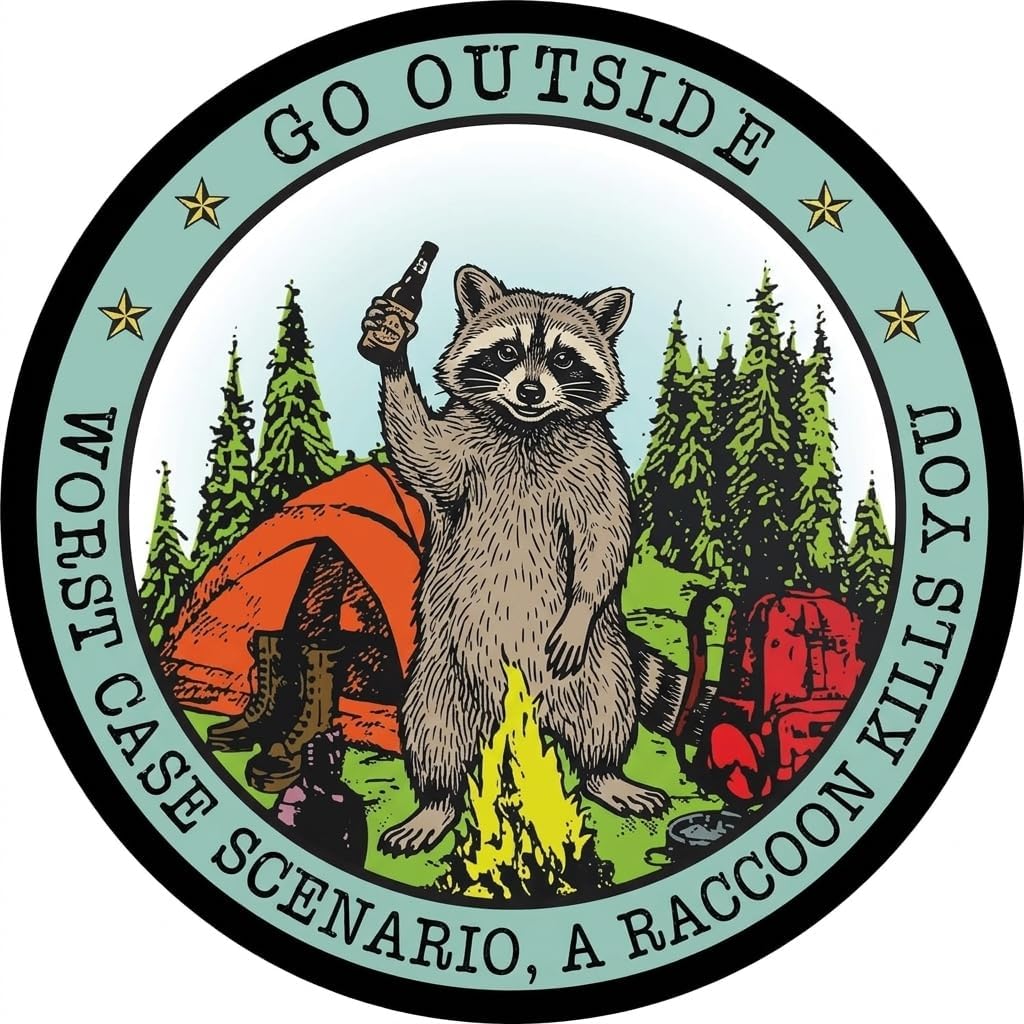 FOREST RACCOON KILL 2 PACK STICKER