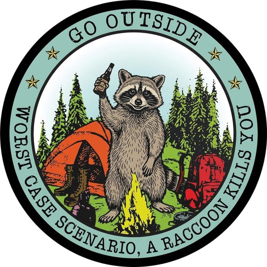 FOREST RACCOON KILL 2 PACK STICKER