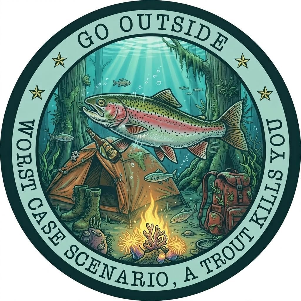 FOREST RAINBOW TROUT KILL 2 PACK STICKER