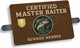 Certified Master Baiter Funny Bass Fishing Debit Credit Card Adhesive Vinyl Skin Ultra Thin Decal Sticker Personalization Wrap 3 Piece Set (Big Window)