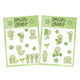 Cute Little Green Creature Vibrant Color UV Ideal for Laptop Car Window Truck Cooler iPad Notebooks Sticker Sheets (2-Pack)