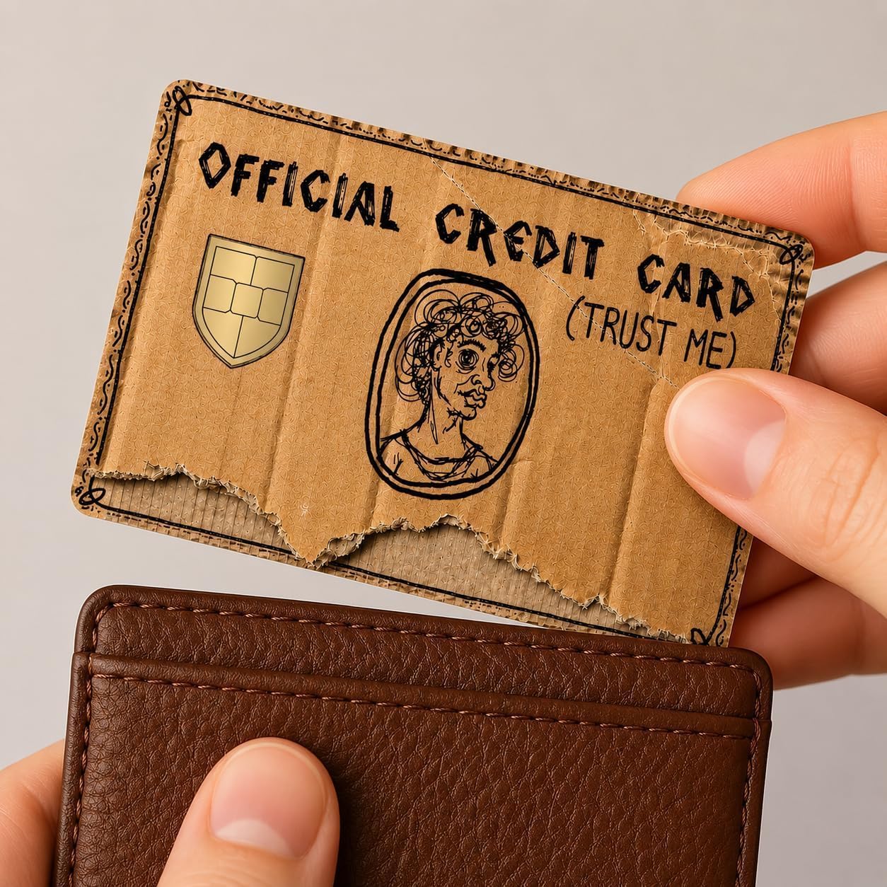 Funny American Credit Card Adhesive Vinyl Skin (Small Window)