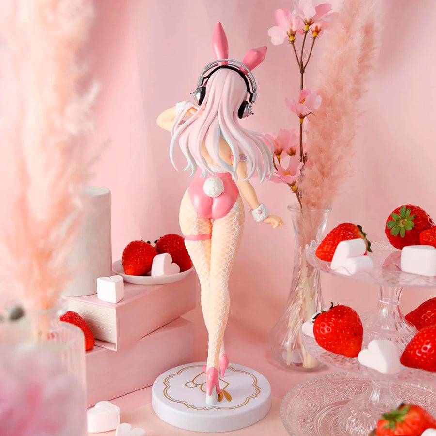 Super Sonico Nitroplus BiCute Bunnies Pink Rabbit Version Collectible Figure 11.81" in