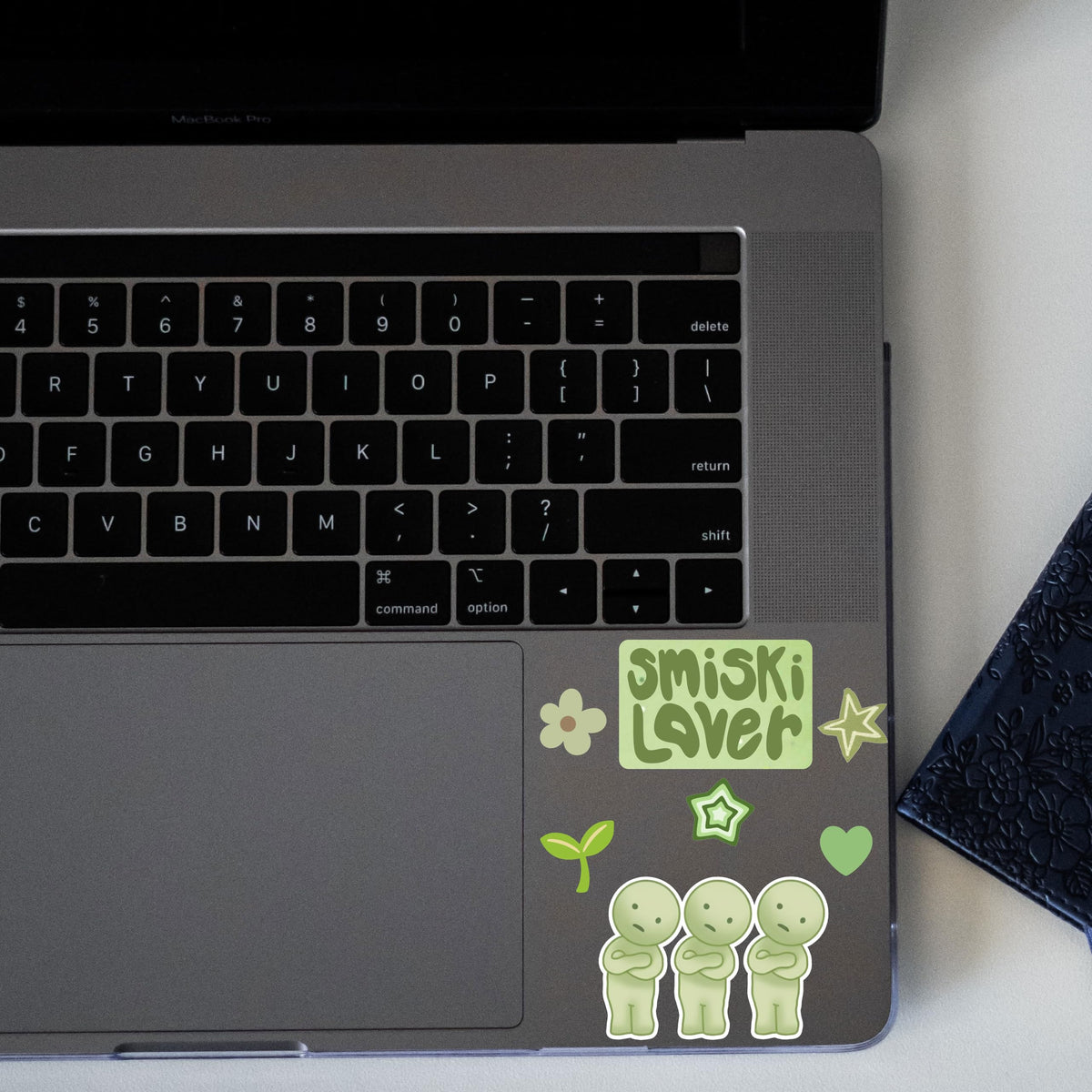 Cute Little Green Creature Vibrant Color UV Ideal for Laptop Car Window Truck Cooler iPad Notebooks Sticker Sheets (2-Pack)