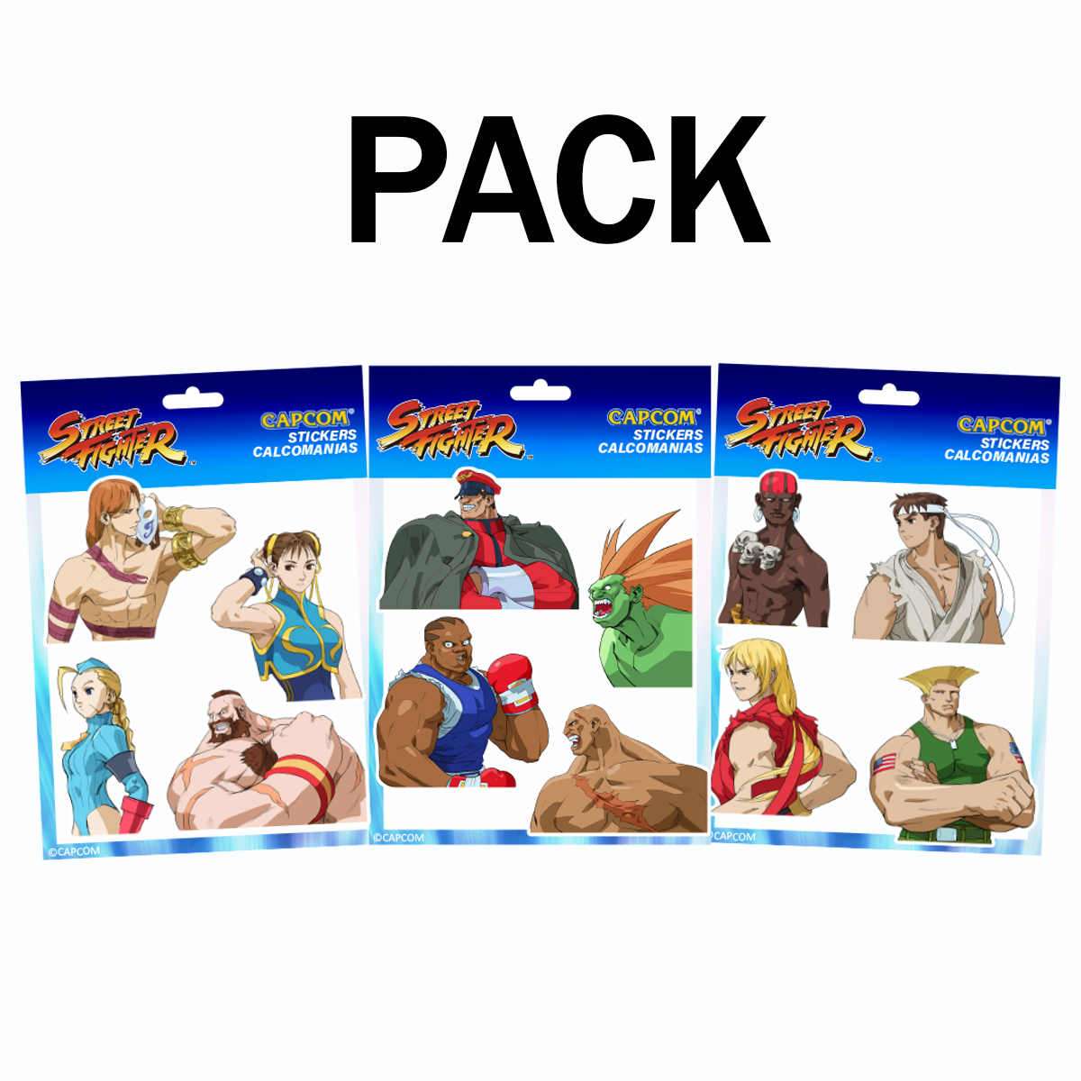 Street Fighter Alpha 3, 3-pack Style Vinyl Sticker - Officially Licensed