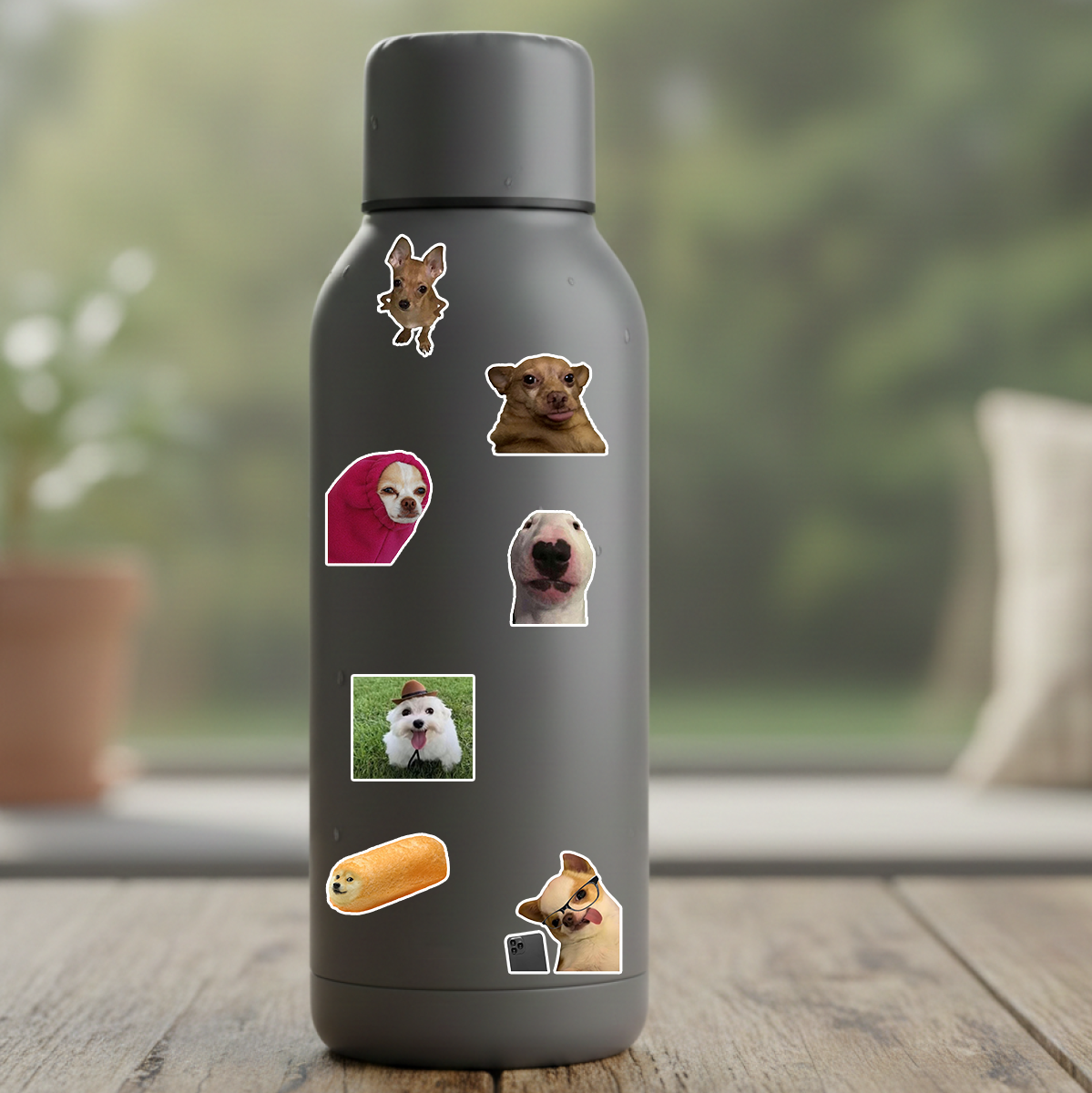 3-Pack Funny Dog Meme Vinyl Stickers