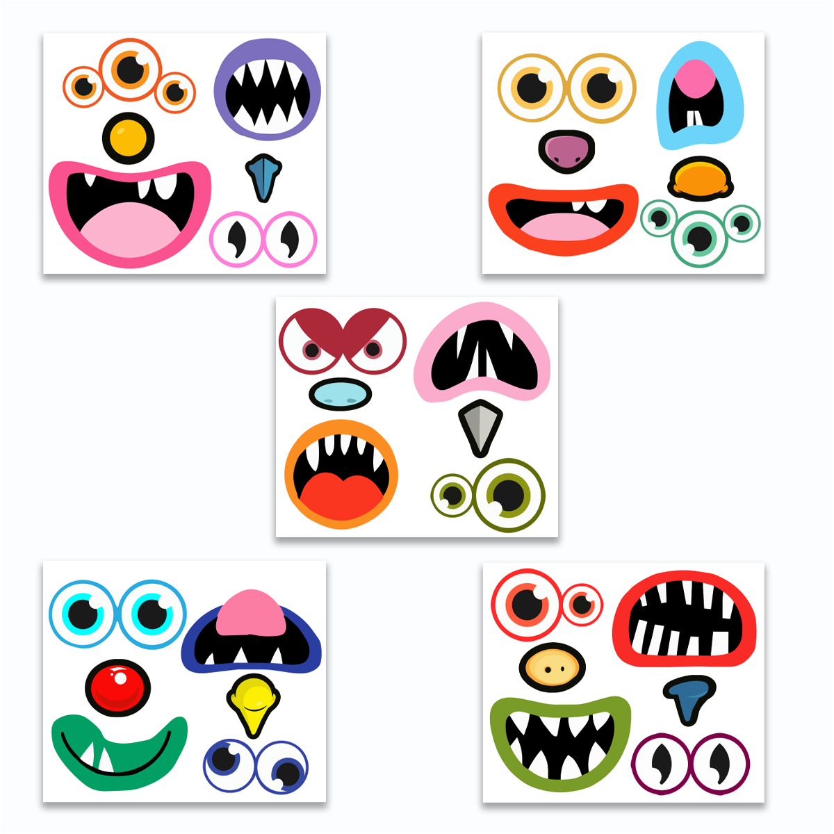 Face Pack Halloween Pumpkin Funny Spooky Faces Decorating Stickers Perfect for Bedroom Classroom Wall Decor Crafts Party Favors Trick-or-Treat and Activities