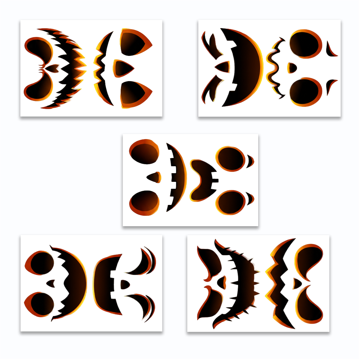Face Pack Halloween Pumpkin Funny Spooky Faces Decorating Stickers Perfect for Bedroom Classroom Wall Decor Crafts Party Favors Trick-or-Treat and Activities