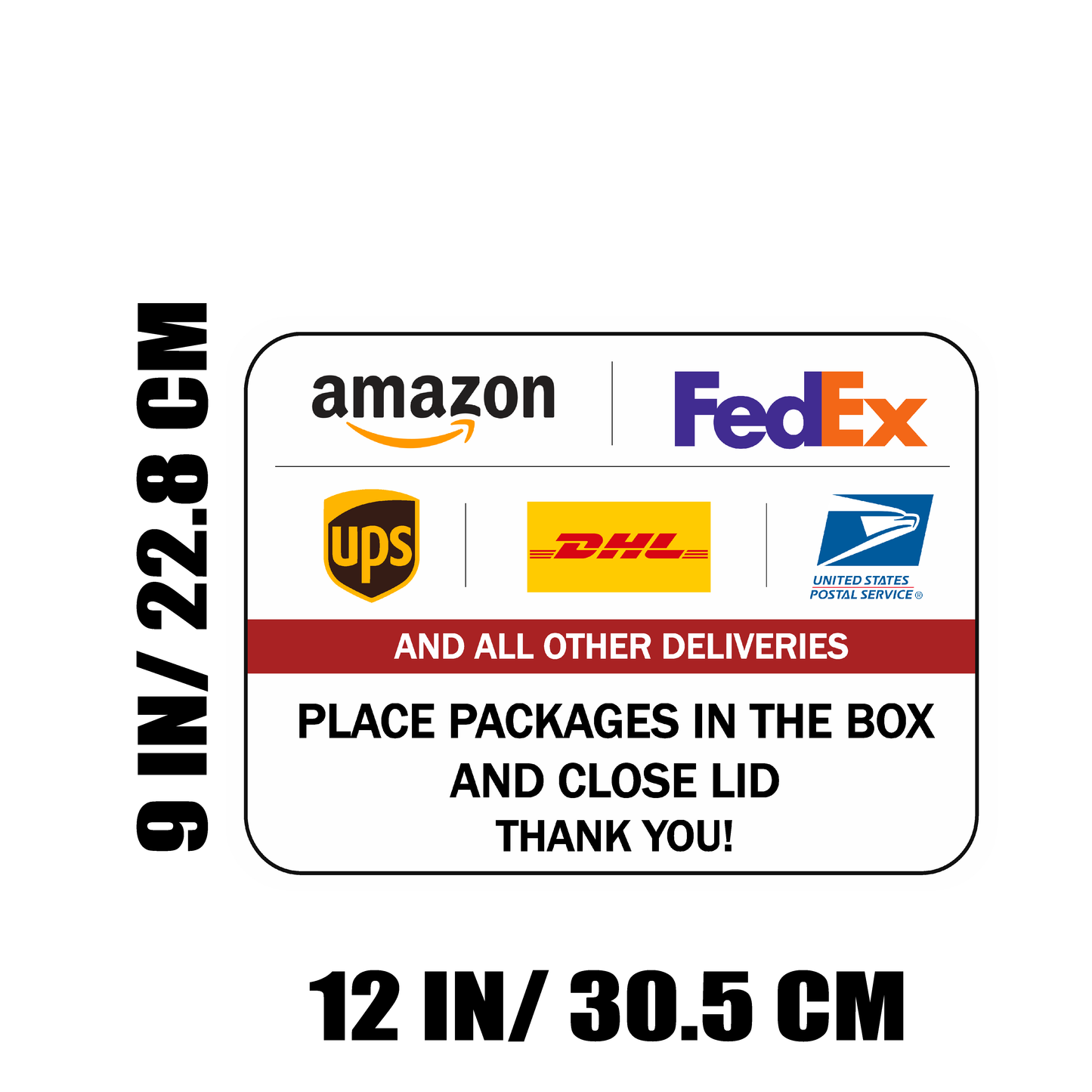 Please Leave Packages in the box Delivery