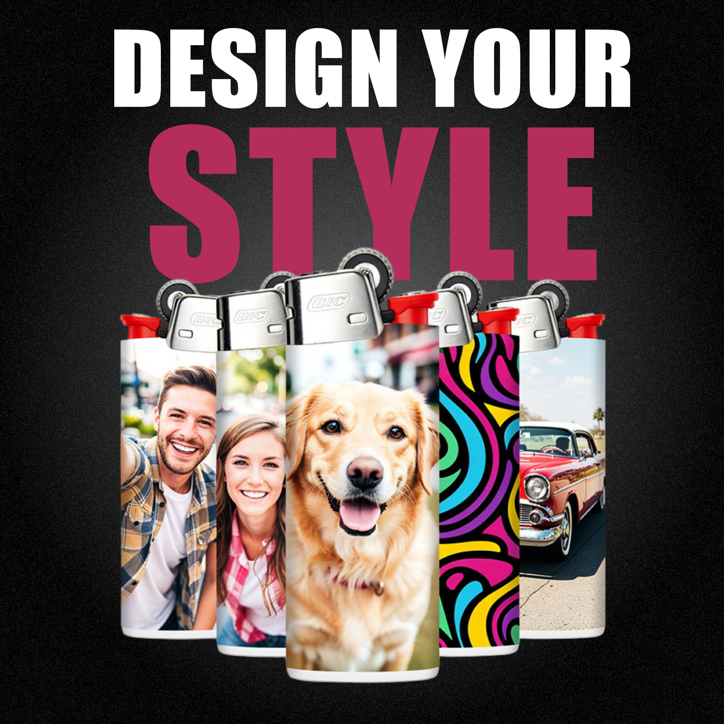 Custom Photo Lighter Wrap Skins Personalized Sticker Covers for Standard Lighters