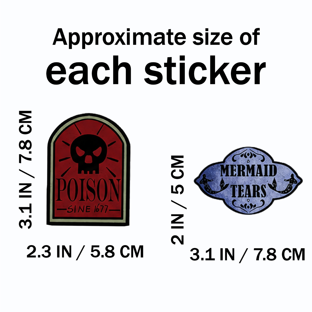 50 Pieces Wine Bottle Labels, Creepy Halloween Stickers for Wine Beer