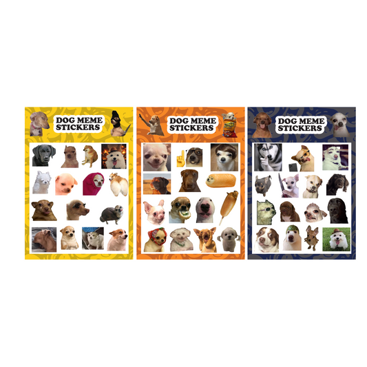 3-Pack Funny Dog Meme Vinyl Stickers