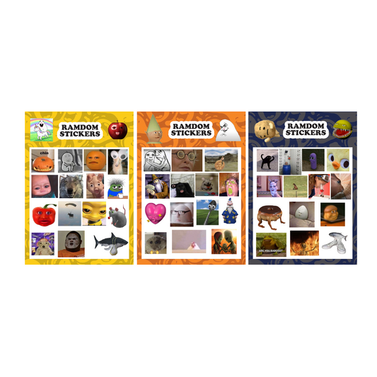 3-Pack Funny Random Meme Vinyl Stickers