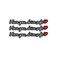 L LOVE YOU DRIVE SAFE 3 PACK STICKER