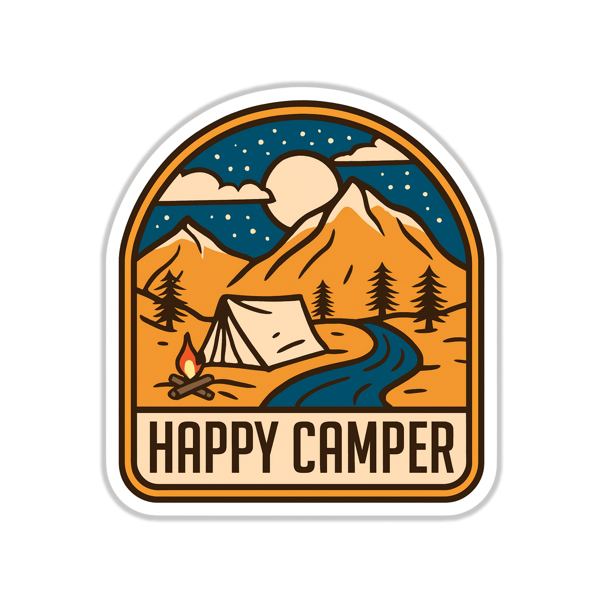 HAPPY CAMPER sticker