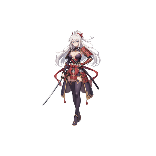 SAMURAI ANIME GIRL  STICKER