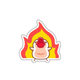 FUNNY GOOSE IN FIRE STICKER