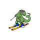 DINOSAUR SKI STICKER